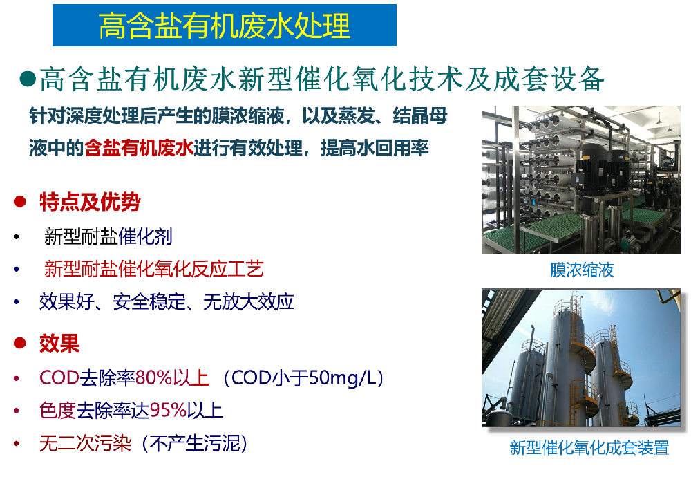 高含盐有机废水处理